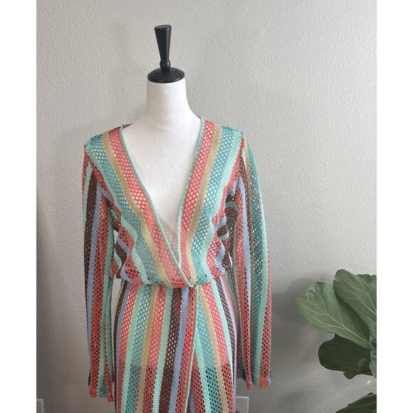 LULI FAMA La Gloria Cubana Swim Dress Maxi Coverup Women's Sz M  Resort Wear NWT - Picture 6 of 16